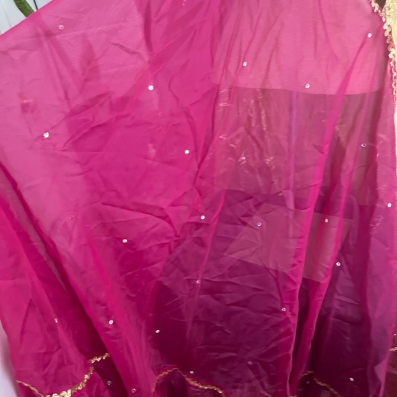 Gold and Burgundy Lace Cape( large) - Picture 6 of 6